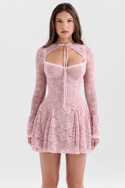 Alice Perfectly Pink Lace Mini Dress