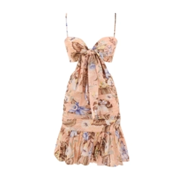 Zimmerman Coco Bow Front Mini Dress