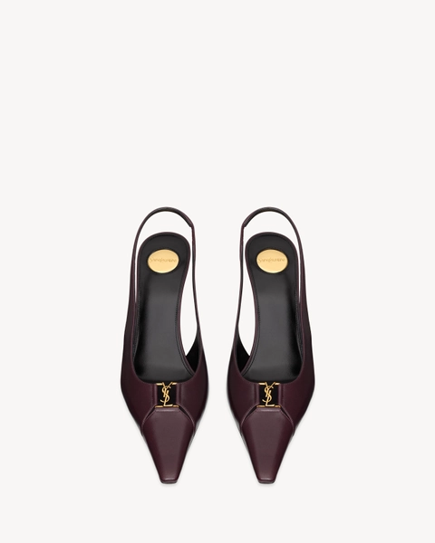 BABYLONE BRETEUIL slingback pumps in smooth leather
