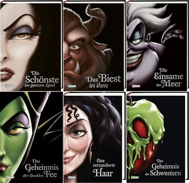 Disney Villains 6 Bände im Set plus 1 exklusives Postkartenset