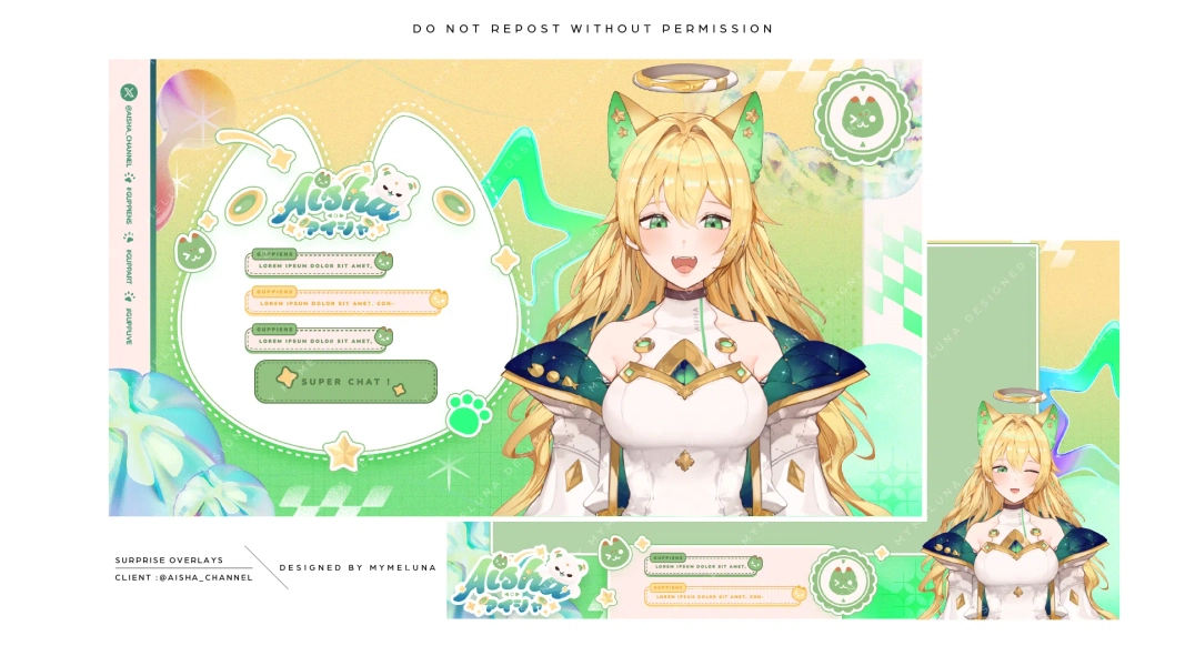 New VTuber Overlay for Ravynvt by MyMeluna