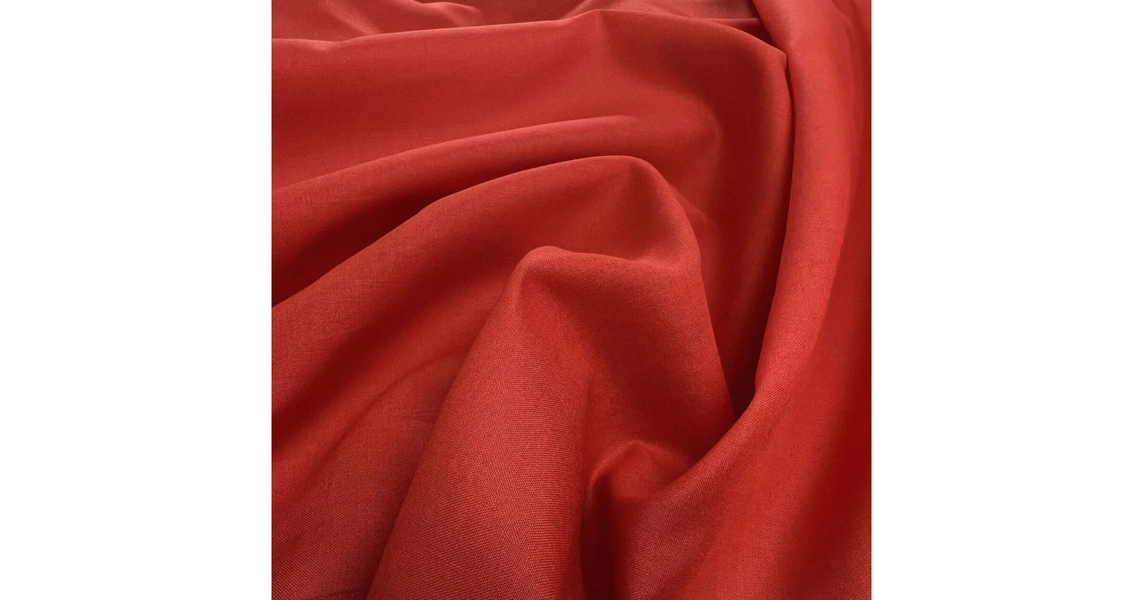 Fine Lightweight Dressmaking & Shirt Fabric | Red Cotton Voile