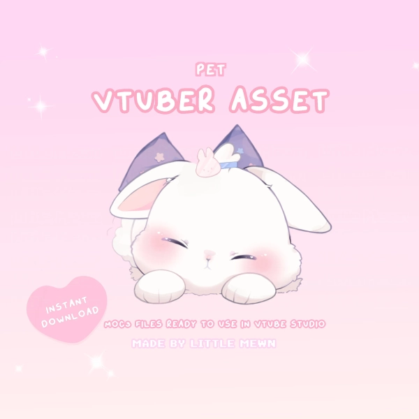 VTuber Asset | Rigged Sleeping Bunny