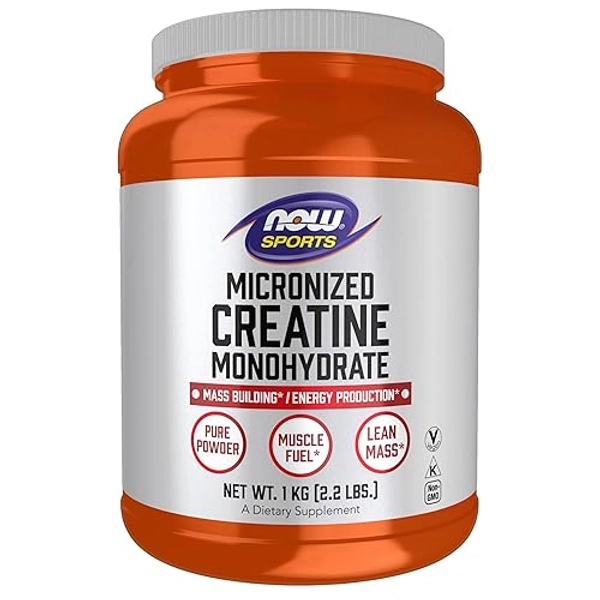 NOW Foods Sports Nutrition, Micronized Creatine Powder 500 g, Mass Building*/Energy Production*, 1 kg.