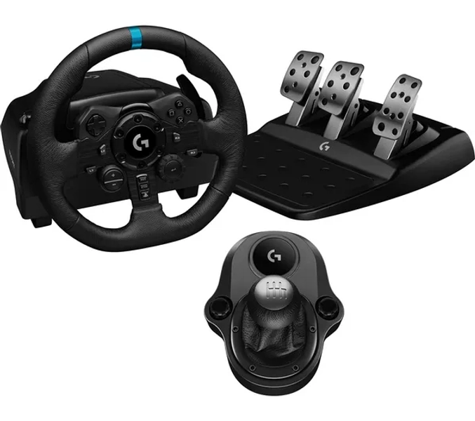 LOGITECH G923 PS4 & PC Racing Wheel, Pedals & Driving Force Shifter Bundle