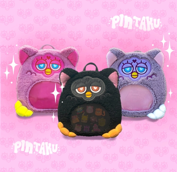 Furby enamel pin bag:3