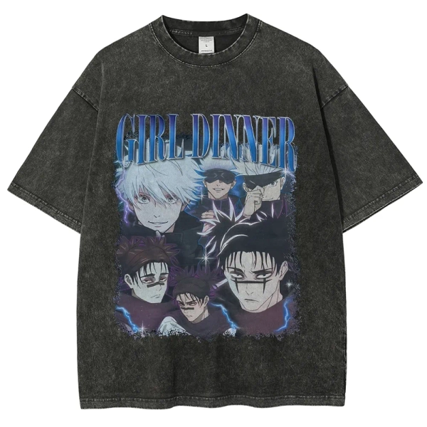 Gojo and Choso Unisex Vintage Washed Tee