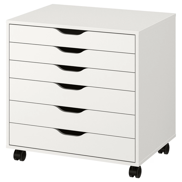 ALEX Drawer unit on castors - white 67x66 cm