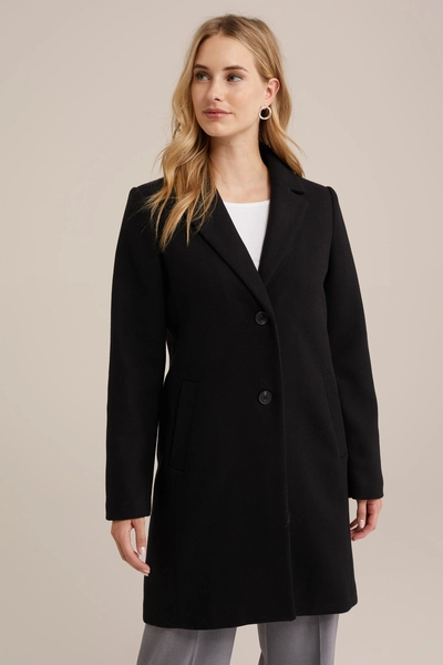 Woolen coat - black