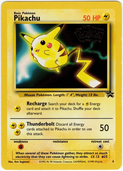 Pokémon - Pikachu (Movie Promo) 4/53 WoTC *LP*