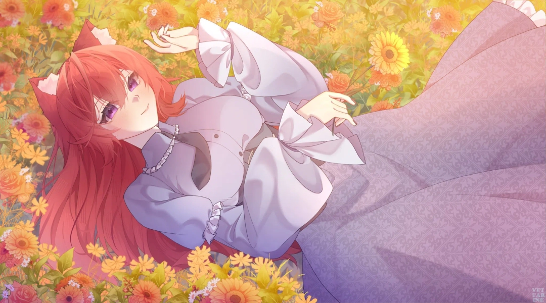 [ YCH ] Flower field illustration / animation by vettarine (@vettarine)