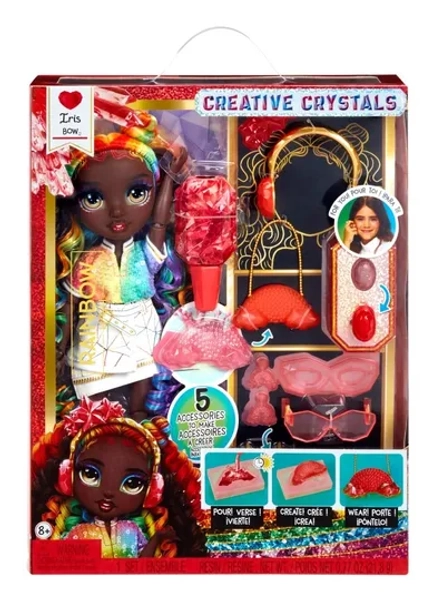 Rainbow High, Creative Crystals, Iris Bow, lalka modowa - smyk.com
