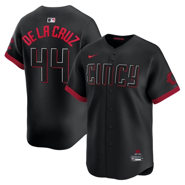 Men's Cincinnati Reds Elly De La Cruz Nike Black City Connect Limited Player Jersey