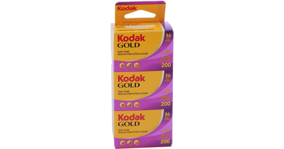 Kodak GOLD 200 Color Negative Film (35mm Roll Film, 36 Exposures, 3-Pack)