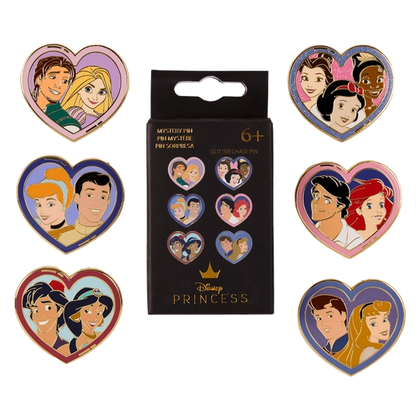 Disney Princess & Prince Heart Mystery Box Pin