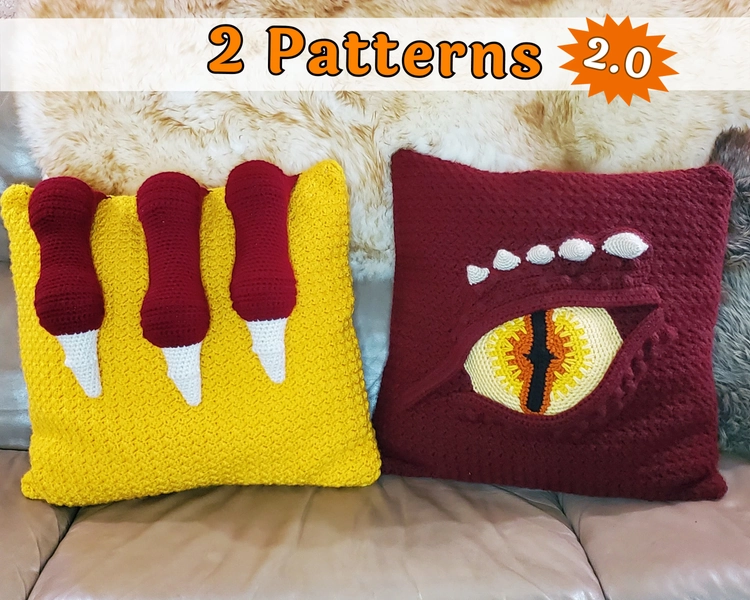 Two Dragon Pillow Crochet Patterns