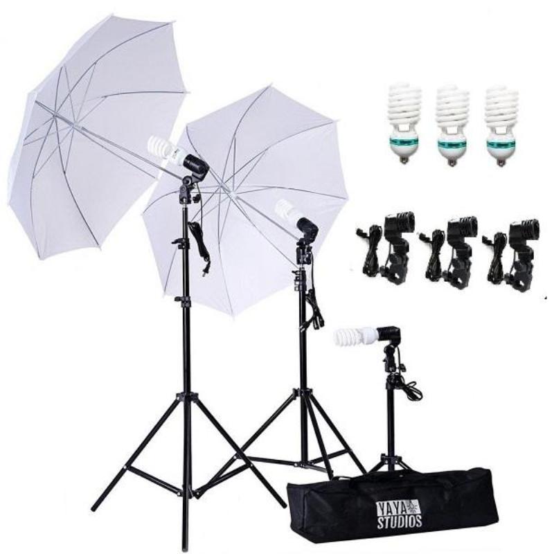 7ft Photo Studio 600W Day Light White Umbrella Continuous Lighting Kit | Default Title