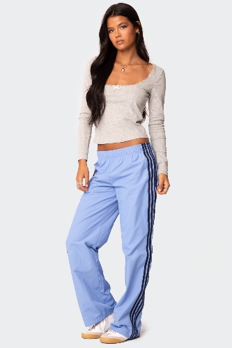 Nikki Nylon Pants | BLUE / M