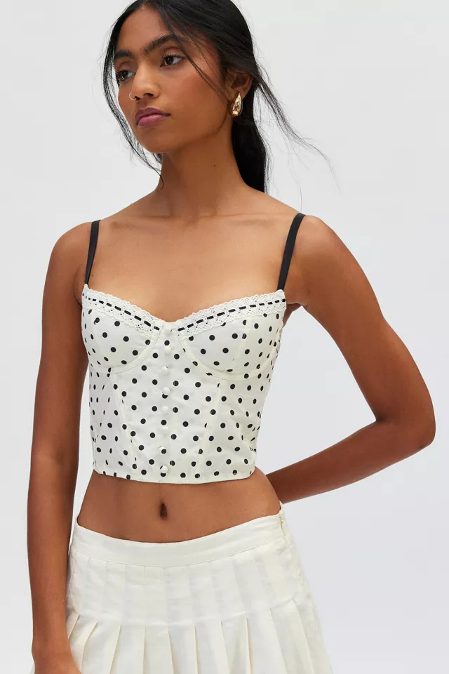 Out From Under Dehlia Ribbon Trim Corset Top