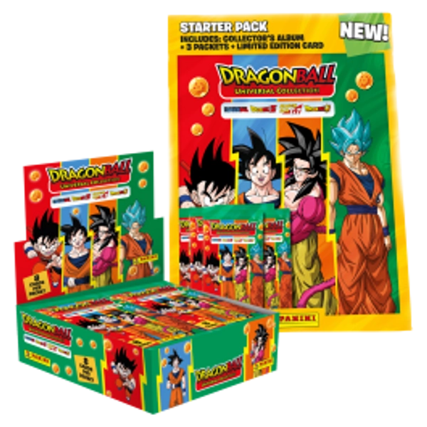 Dragonball Universal Trading Card Collection - Box of 18 packets and FREE Starter Pack