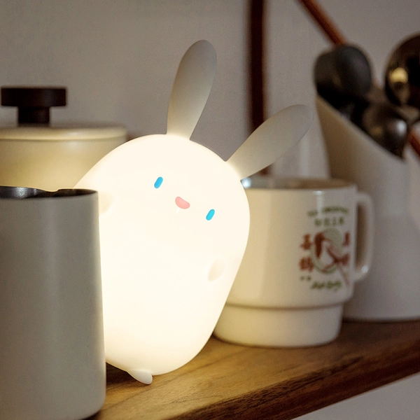Rechargeable Rabbit Night Light Cute Bunny Lamp LED Lights Kawaii Room Decor