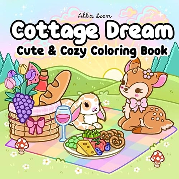 Cottage Dream Cute & Cozy Coloring Book: CottageCore Aesthetic, High Quality cute, bold and easy Coloring Pages