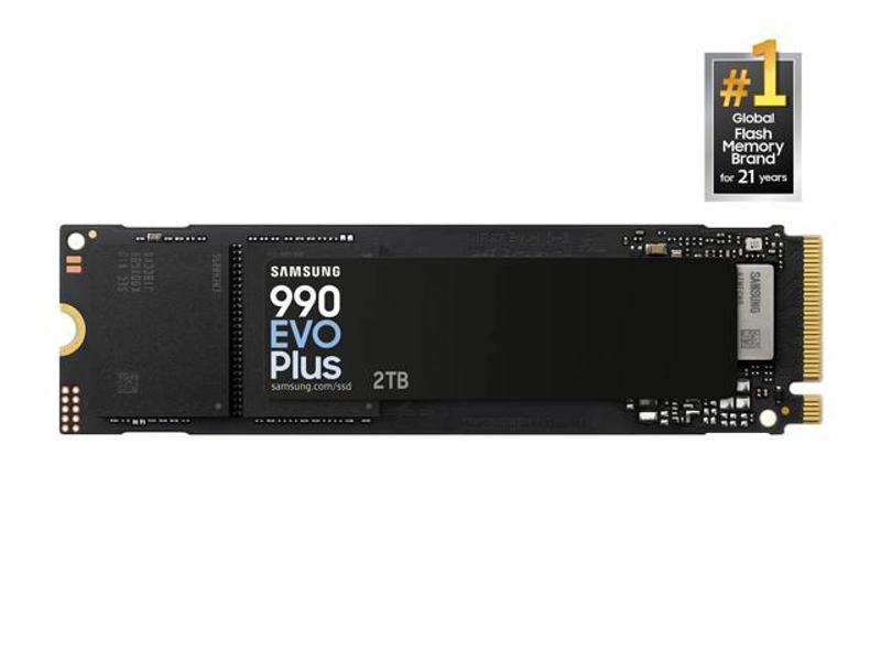 SAMSUNG 990 EVO PLUS SSD 2TB, PCIe Gen 4x4 | 5x2 M.2 (MZ-V9S2T0B/AM)