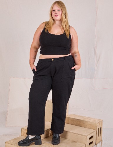 Mid-Rise Work Pants - Basic Black | 2XL