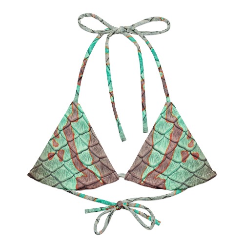 The Nautilus Recycled String Bikini Top | M