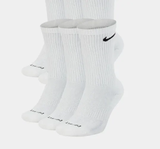 White Nike Crew Socks 6 pack