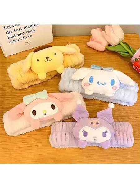 Character Plush Headband - Gentle & Soft - Perfect For Face Wash, Spa, Makeup - Durable & Washable