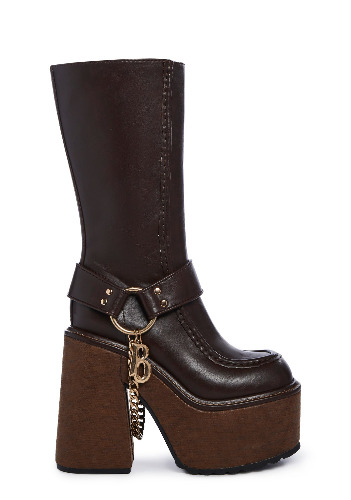 Stay Pressed Platform Boots | BROWN / US 9