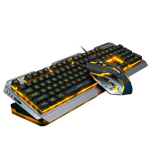 Premium Metal Gaming Keyboard and Mouse Set