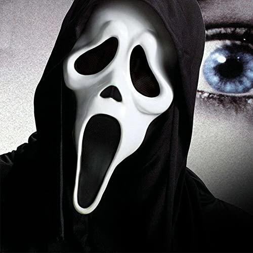 VORAE Halloween Ghostface Maske Geist Scream Maske Latex Adult Ghost Face Mask für Karneval, Fasching, Halloween