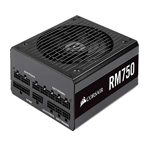 Corsair RM Series, RM750, 750 Watt, 80+ Gold Certified, Fully Modular Power Supply, Microsoft Modern Standby - 80 PLUS Gold - 750 Watts - RM
