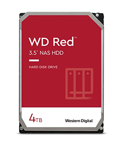 Western Digital 4TB WD Red NAS Internal Hard Drive HDD - 5400 RPM, SATA 6 Gb/s, SMR, 256MB Cache, 3.5" - WD40EFAX - 4TB