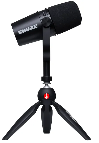 Shure MV7 Podcast Kit with Manfrotto PIXI Mini Tripod
