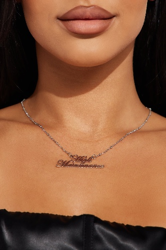 High Maintenance Gal Necklace - Silver | OS