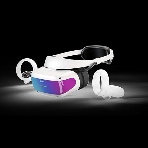 DPVR E4 VR Headsets, PCVR Headset with Controller, Virtual Reality Headset for PC Games, Support SteamVR Games (E4 Elite) - E4