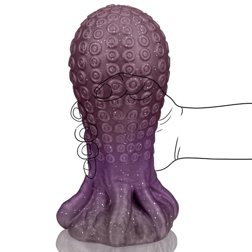 Tentakel Dildo mit Saugnapf 17cm Monster Tier Animal Dragon Fantasy Silikon Weiches Dildo Diloschwanz Didloschwanz Analplugs Sex Spielzeug für die Frau Männer Anfänger Analtoys Analspielzeug - L