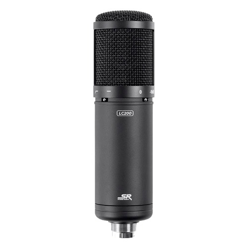 Stage Right by Monoprice LC200 Large 34mm Diaphragm Multi-Pattern Studio Condenser Microphone with Pad/Filter and Shock Mount