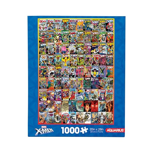 AQUARIUS Marvel X-Men Covers 1000 Piece Jigsaw Puzzle (1000 Piece Jigsaw Puzzle) - Glare Free - Precision Fit - Officially Licensed Marvel Merchandise & Collectibles - 20x28 Inches