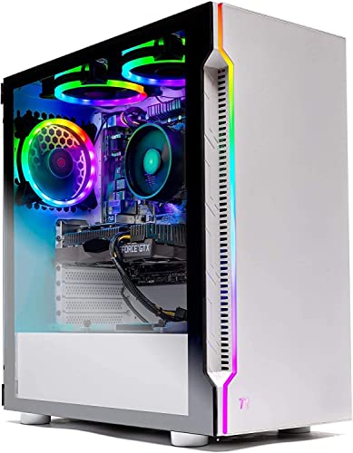 Skytech Gaming Archangel Gaming Computer PC Desktop – Intel Core-i5 10400F 2.9GHz, GTX 1660 Super 6G, 500GB SSD, 16GB DDR4 3200MHz, RGB Fans, Windows 10 Home 64-bit, 802.11AC Wi-Fi, White - 10400F | 1660 Super