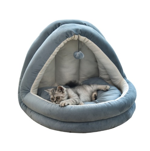 Cozy Cat Cave Bed Mat - Blue