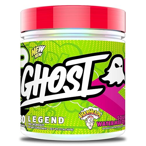 GHOST Legend V4 Pre-Workout Powder, Warheads Sour Watermelon - 30 Servings – Pre-Workout for Men & Women with Choline, L-Citrulline, & Beta Alanine for Energy & Focus - V4 Warheads Sour Watermelon - 30 Servings (Pack of 1)