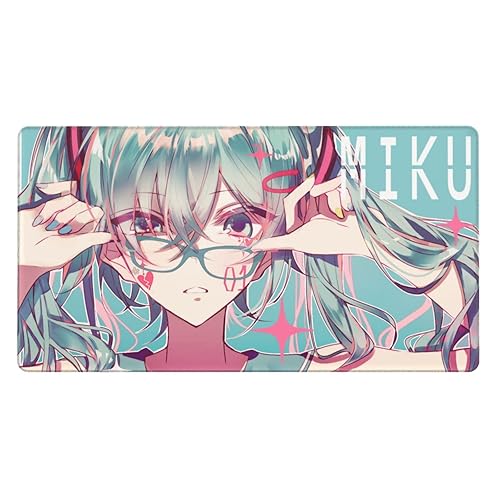 Anime Mouse pad Anime Girl Large Gaming Mouse pad Desk mat Extended Anime Desk mat Non-Slip Rubber Base Good Materials Galaxy Printing（15.7"*29.5"） (4) (1)
