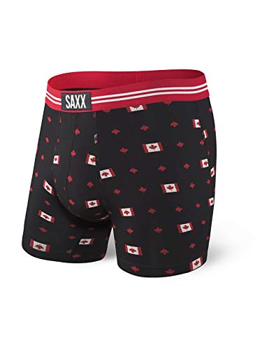SAXX Men's Underwear - Vibe Super Soft with Built-in Pouch Support - Underwear for Men - Medium - Black True North