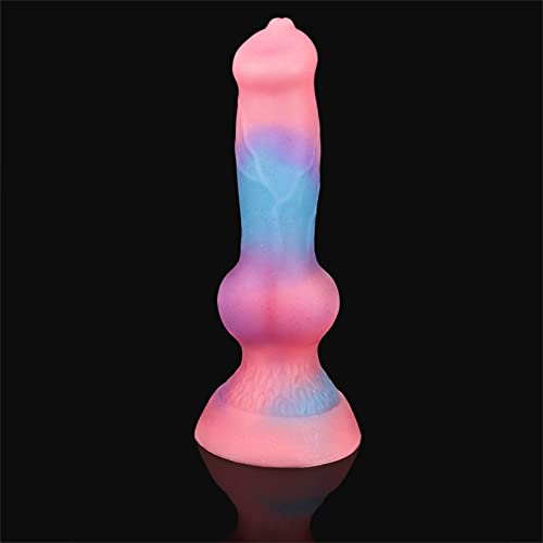 Monster Luminous Dildo Silicone Anal Dildo with Suction Cup, Dragon Realistic Dildo Butt Plug Anal Adult Sex Toy, Glow Animal Dildo Toy for Women (Type B) - Type B