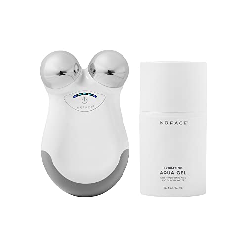 NuFACE Mini Starter Kit – Mini Facial Toning Device, Travel Size Microcurrent to Contour, Tone and Lift Skin in Minutes - Mini Starter Kit- New Model