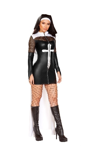 Roma 4914 - 2pc Nun of the Above Costume - Small / Black/White